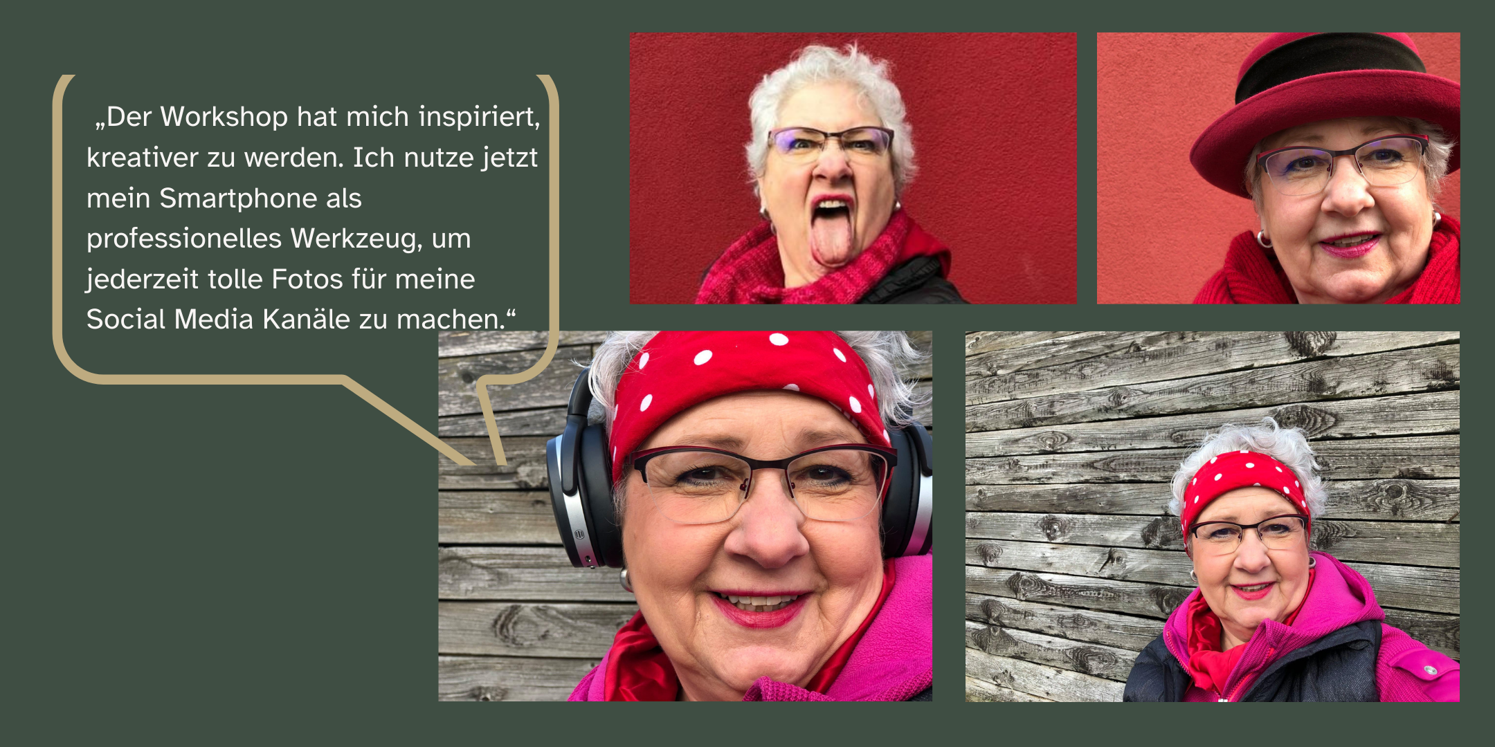 Selfies_fürs_Business_onlineWorkshop_Detje-Fotografie Handy-Fotos fürs Business, Selfies fürs Business - Hier werden Ergebnisse einer Workshopteilnehmerin gezeigt.